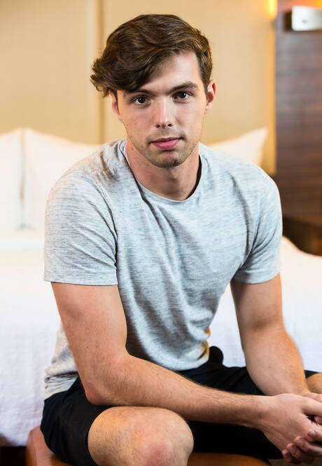 Hot americans, well-built Mark Long and young Christian Bay have a hot couple scene