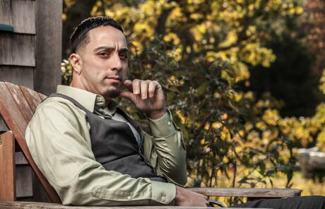 Nice american guys husky guy Andrew Fitch and stud Jacob Ladder posing naked outside