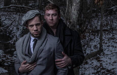 Two american boys hunk Connor Maguire and hunk Wolf Hudson shows a perfect body outdoor