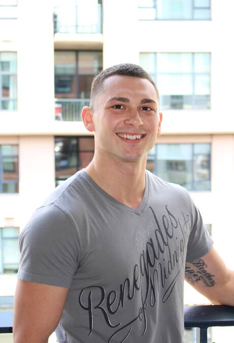 American strongman Johnny Riley posing nude and showing nice ass outside