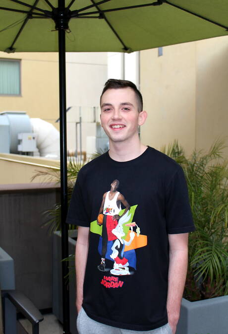 Twink Jordan Graves play with sex toy outside