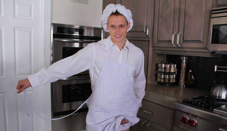 Famous americans, stud Max Carter and stud James Ryder make a love in kitchen