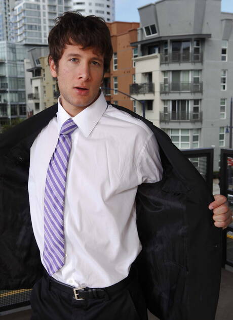 American hunk Spencer Fox and stud Ryan C in hot ass bang outside