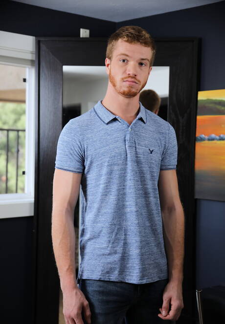 Hot americans, hunk Markie More and young Dacotah Red in hard anal sex