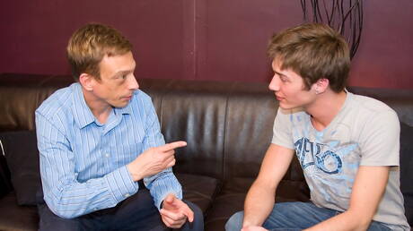 Nice american guys hunk Jeff Sterne and beautiful boy Devlan love spanking