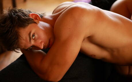 American stud Kris Evans and  Skyler Caine make a love in bathroom