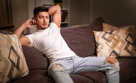 Hot american dudes twink Joey Mills and beautiful boy Angel Rivera in hot ass bang