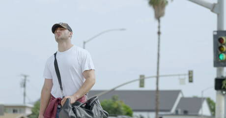 British hunky guy Michael Boston and american stud Matthew Figata have anal sex outside