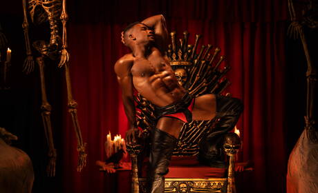 Sexy americans, tough guy Adrian Hart and strongman Felix Fox in interracial love