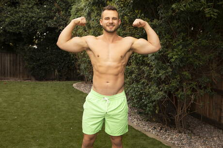 American superstud Johnny Donovan and stud Josh sucking and screwing each other outside