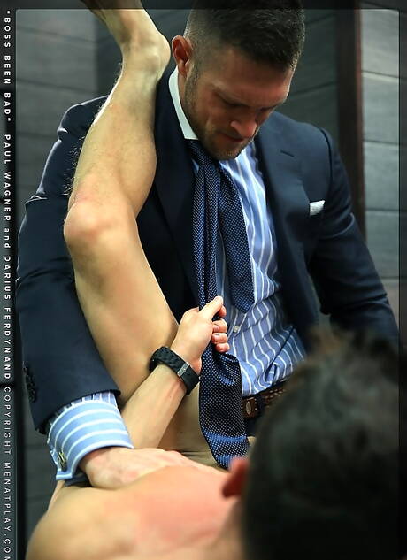 Hungarian hunky guy Darius Ferdynand and american strong bull Paul Wagner sucking and screwing each other