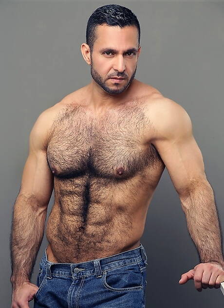 Argentinian mature bear Adam Champ and hungarian strongman Darius Ferdynand have a good sex