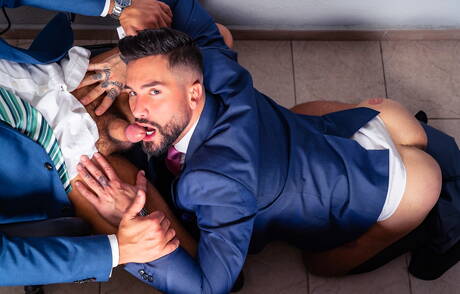 Spanish young dude Andrea Suarez and  Viciousmen in hot ass bang