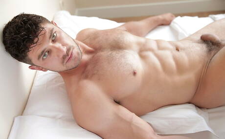 Latin husky guy Andy Star and russian muscular Dato Foland have anal sex in bath