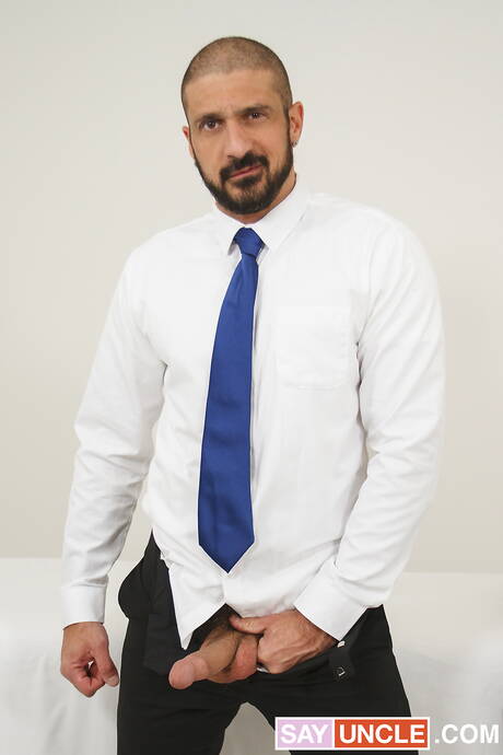 Italian mature bear Marco Napoli and american stud Grant Ducati in hard anal sex