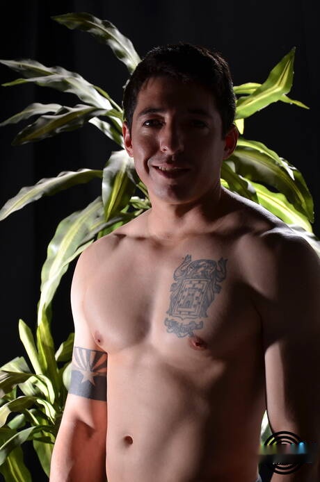 Superstud Bobby Crest masturbating outside