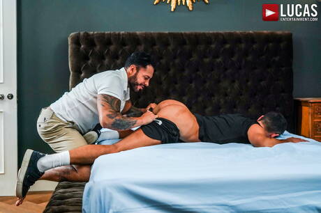 French superstud Valentin Amour and venezuelan hunky guy Viktor Rom fuck after blowjob