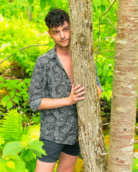 American otter Cory Kane and canadian twink Leo Louis in hot ass bang outside