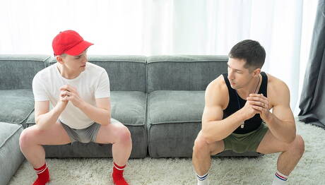 Two american dudes muscular Eddie Patrick and pretty boy Ethan Tate fuck ass after sucking dick