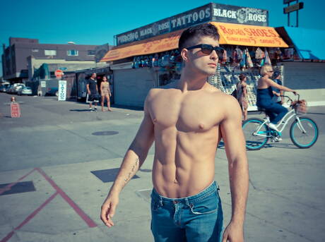 Latino well-built Diego Sans and american hunk Lance Alexander fuck ass after blowjob after beach walking