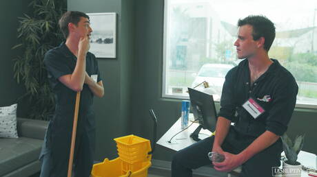 Sexy americans, stud Scott Finn and hot twink Grayson Lange in hot homosexual scene