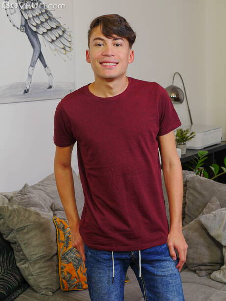 Latino young Danny Bianchi playing with dick