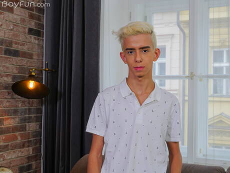 Latino hot twink Rick Vilela undressing and showing nice butt