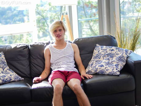 Young dude Kyle Polaski undressing and showing hot ass